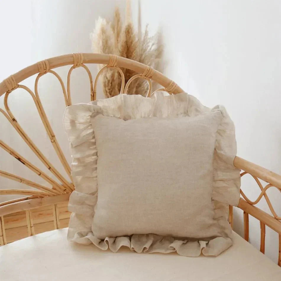 Junips | Soft Linen Ruffle Pillowcase