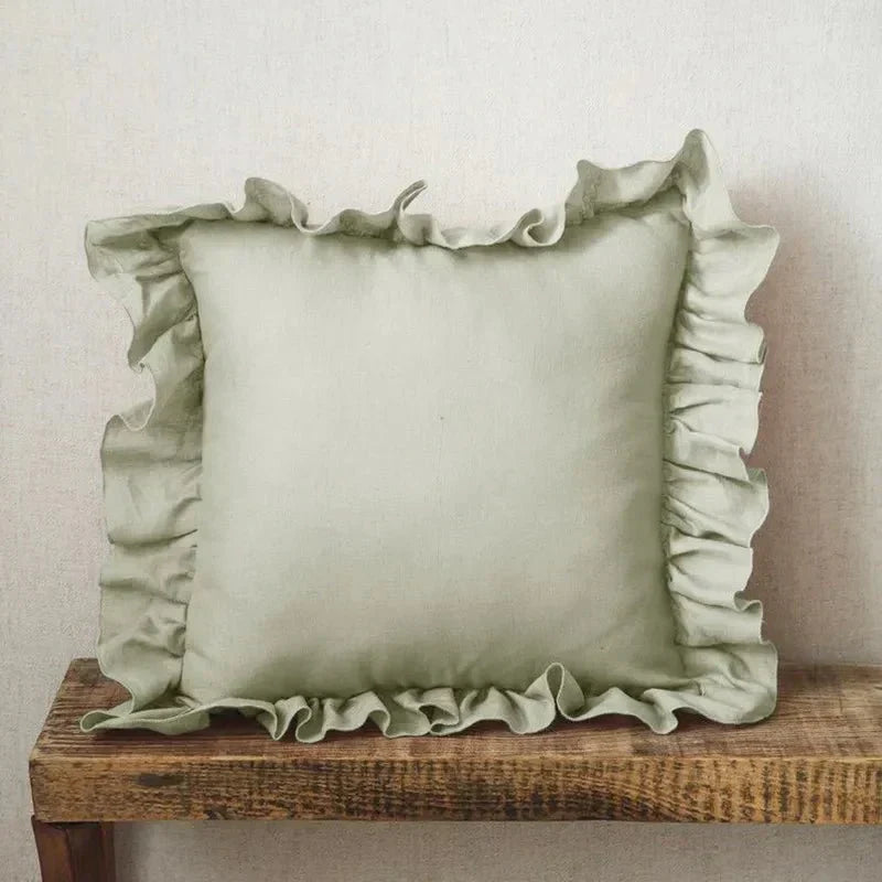 Junips | Soft Linen Ruffle Pillowcase