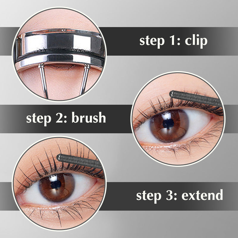 Junips | 3D Curling Metal Curlers Mascara - Waterproof & Long-lasting