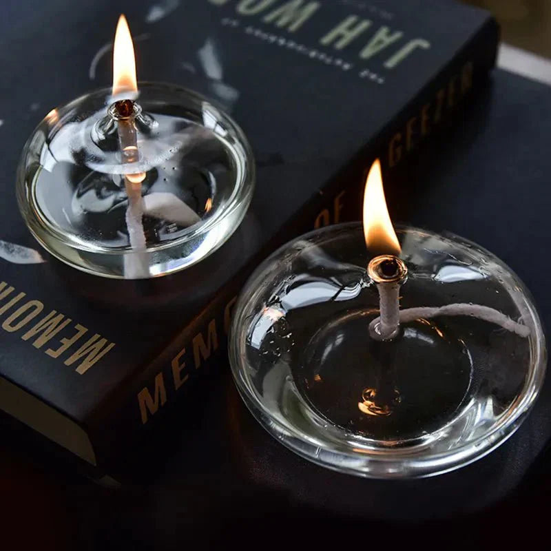 Junips | Transparent Oil Lamp Made of Glass as Candle Holder