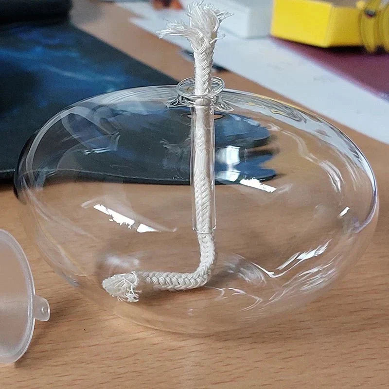 Junips | Transparent Oil Lamp Made of Glass as Candle Holder