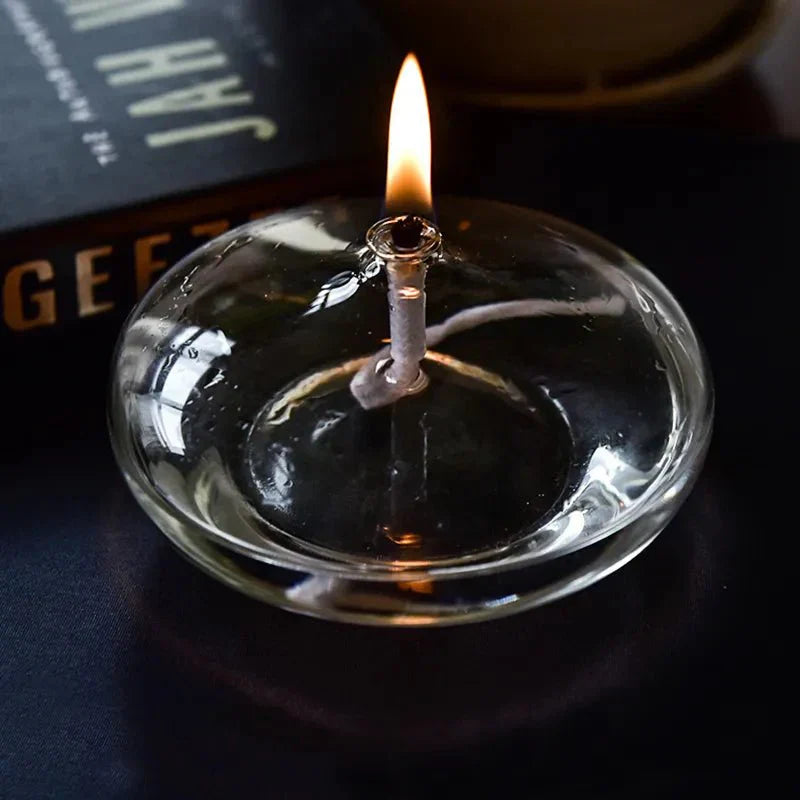 Junips | Transparent Oil Lamp Made of Glass as Candle Holder