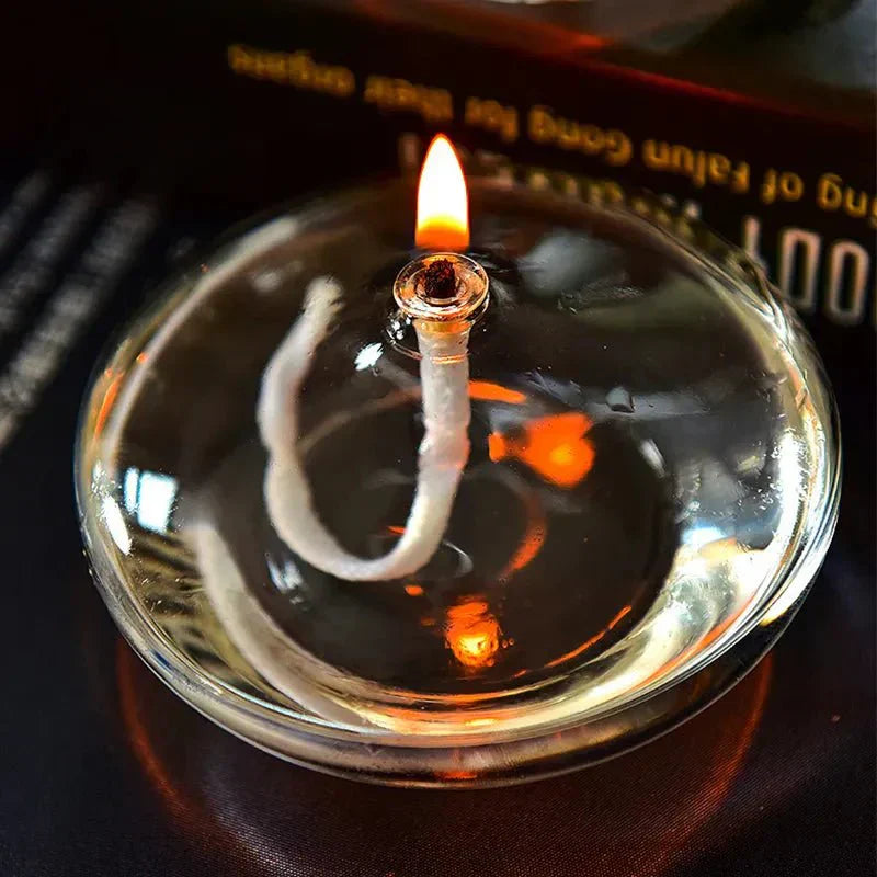 Junips | Transparent Oil Lamp Made of Glass as Candle Holder