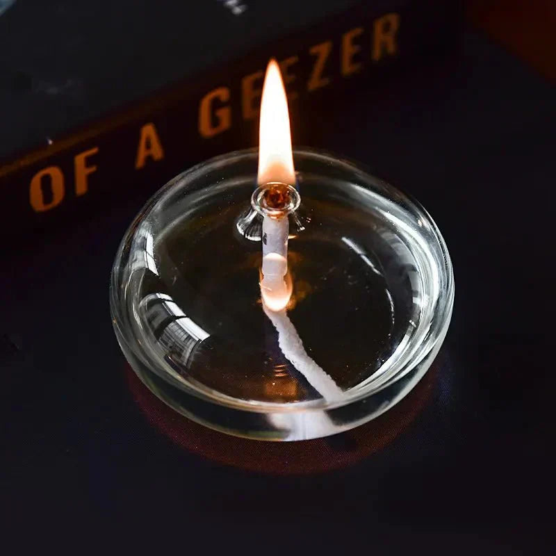 Junips | Transparent Oil Lamp Made of Glass as Candle Holder