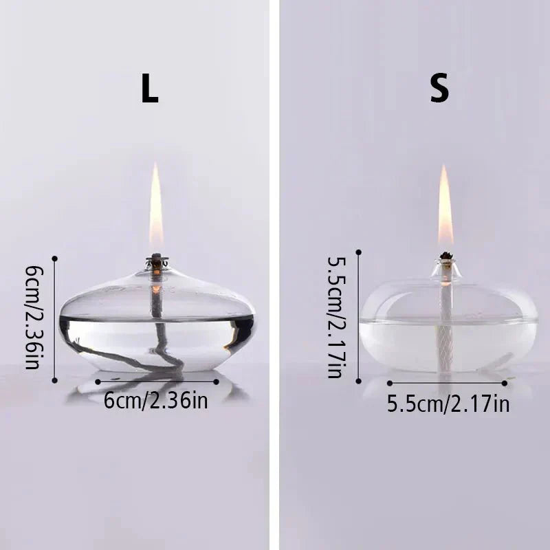 Junips | Transparent Oil Lamp Made of Glass as Candle Holder
