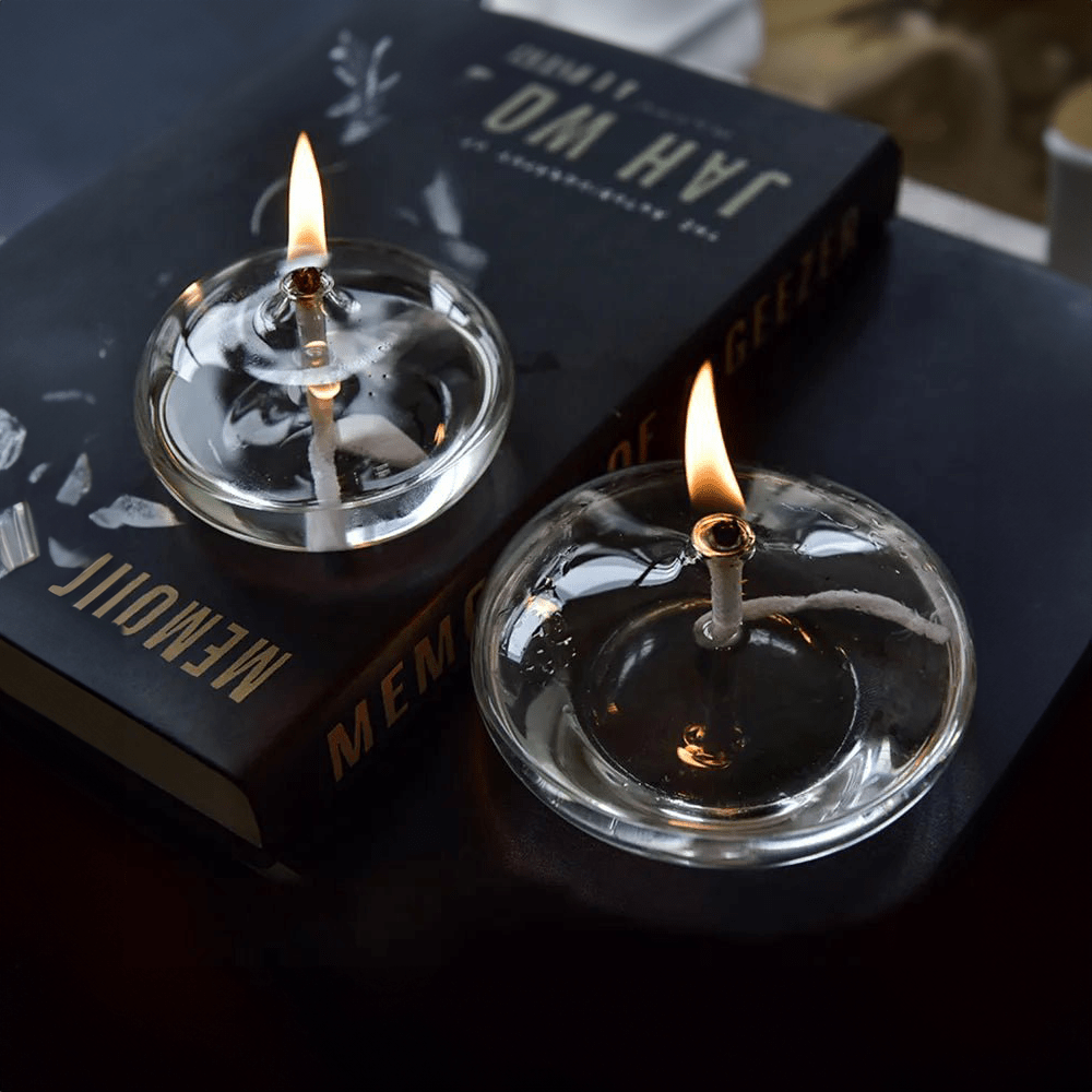 Junips | Transparent Oil Lamp Made of Glass as Candle Holder