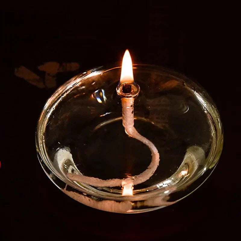 Junips | Transparent Oil Lamp Made of Glass as Candle Holder