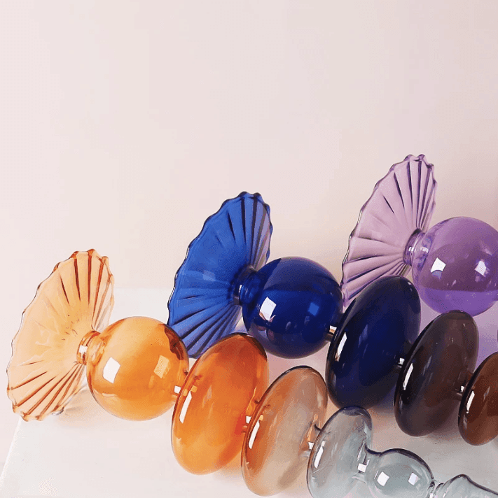 Junips | Two Color Glass Classic Craft Candle Holder