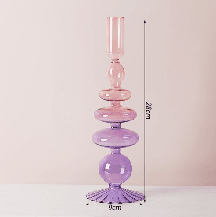 Junips | Two Color Glass Classic Craft Candle Holder