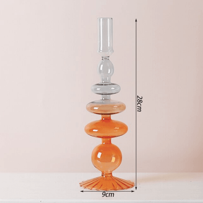 Junips | Two Color Glass Classic Craft Candle Holder