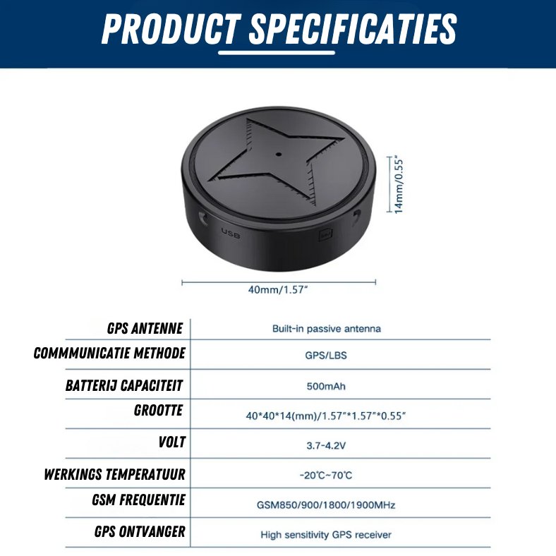 Junips | UltraTrack Magnetic GPS Tracker | 5-10m GNSS Positioning Accuracy | Dual-Mode GPS/LBS Telemetry | 500mAh Lithium Battery | Remote Audio Monitoring Module