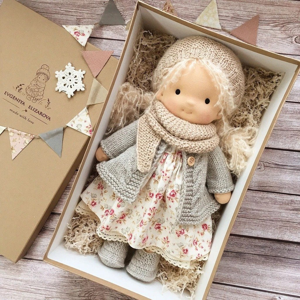 Junips | Handmade Waldorf Doll | Soft, Organic Toy for Emotional Development