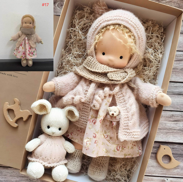 Junips | Handmade Waldorf Doll | Soft, Organic Toy for Emotional Development