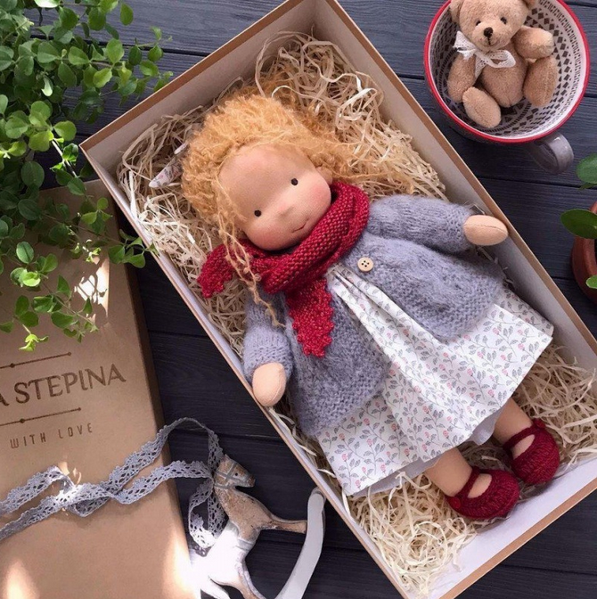 Junips | Handmade Waldorf Doll | Soft, Organic Toy for Emotional Development