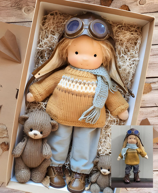 Junips | Handmade Waldorf Doll | Soft, Organic Toy for Emotional Development