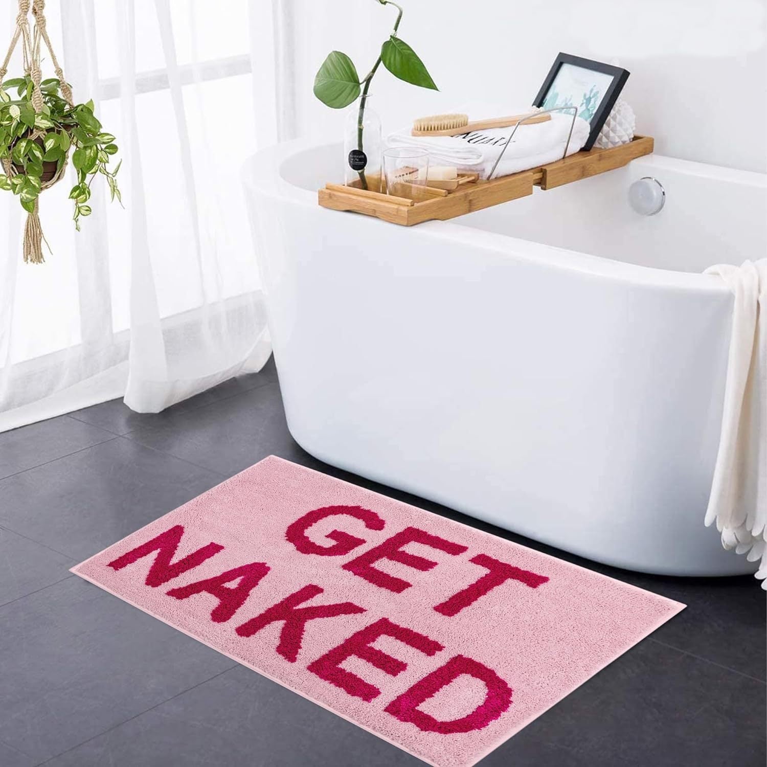 Junips | Get Naked Bath Mat – Soft tufted bathroom rug