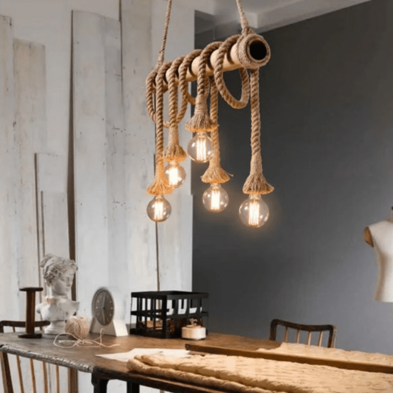 Junips | Vintage Hemp Rope Pendant Light