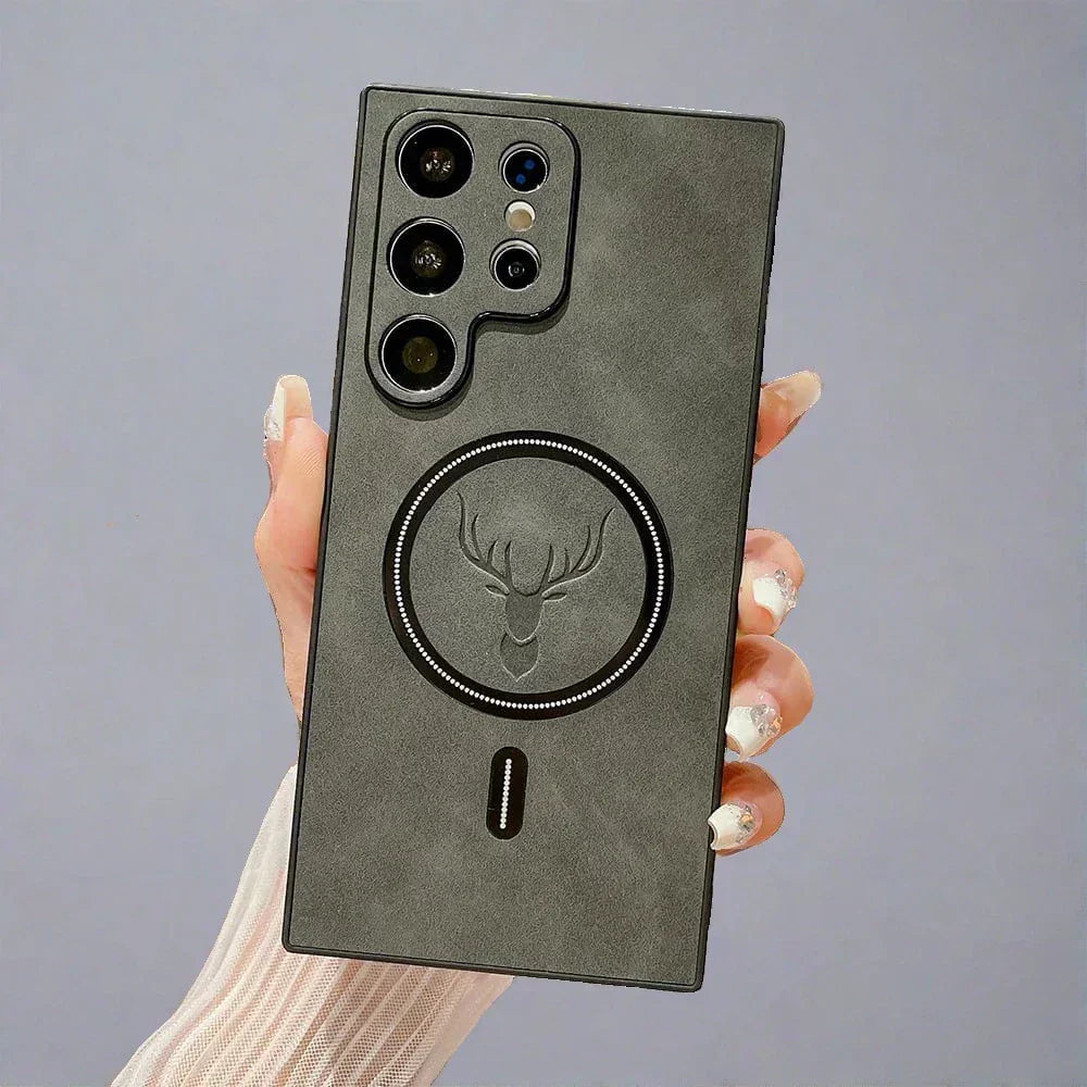 Junips | Leather Case for Samsung Phone | Magnetic Wireless Charging Case
