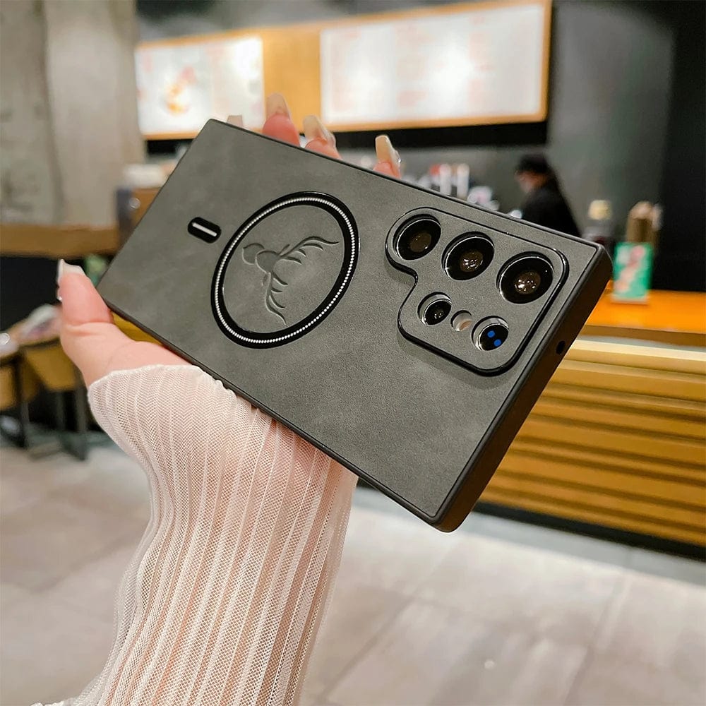 Junips | Leather Case for Samsung Phone | Magnetic Wireless Charging Case
