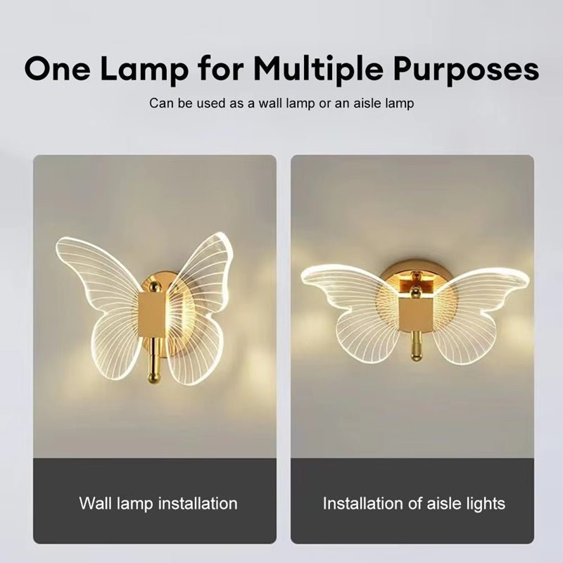 Junips | FloraVyne LED Wall Light – Butterfly-shaped design lamp with 3 light modes energy-saving and elegant