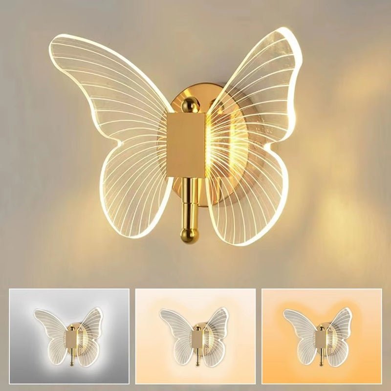 Junips | FloraVyne LED Wall Light – Butterfly-shaped design lamp with 3 light modes energy-saving and elegant