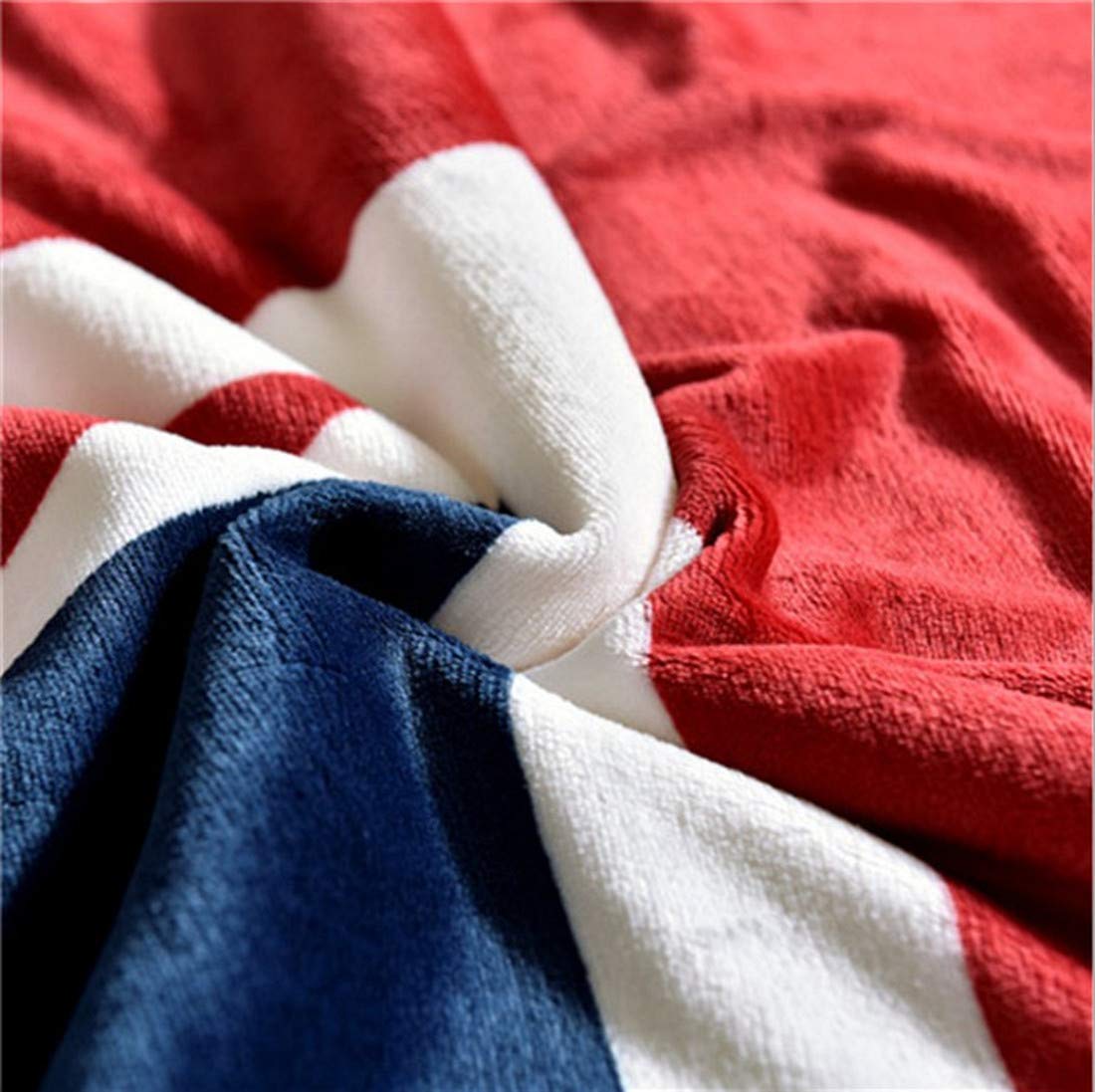 Junips | Flannel-Sherpa Blanket with American Flag