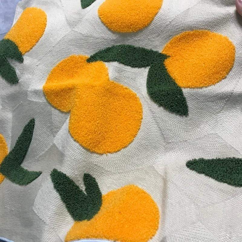 Junips | Orange Embroidery Pillowcase
