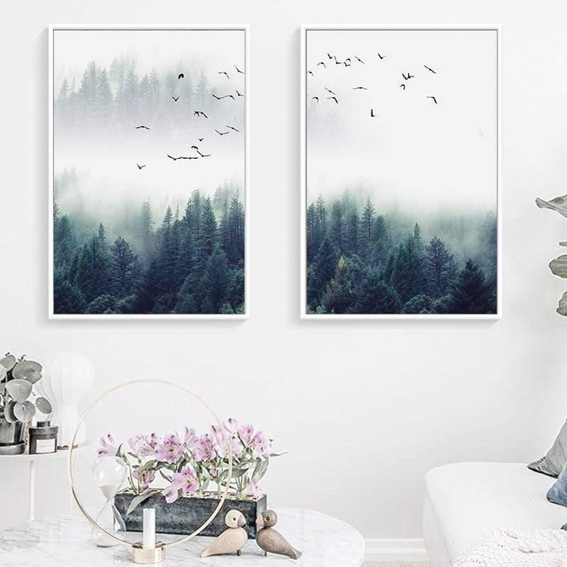 Junips | 3-piece Nordic Forest Landscape Wall Art