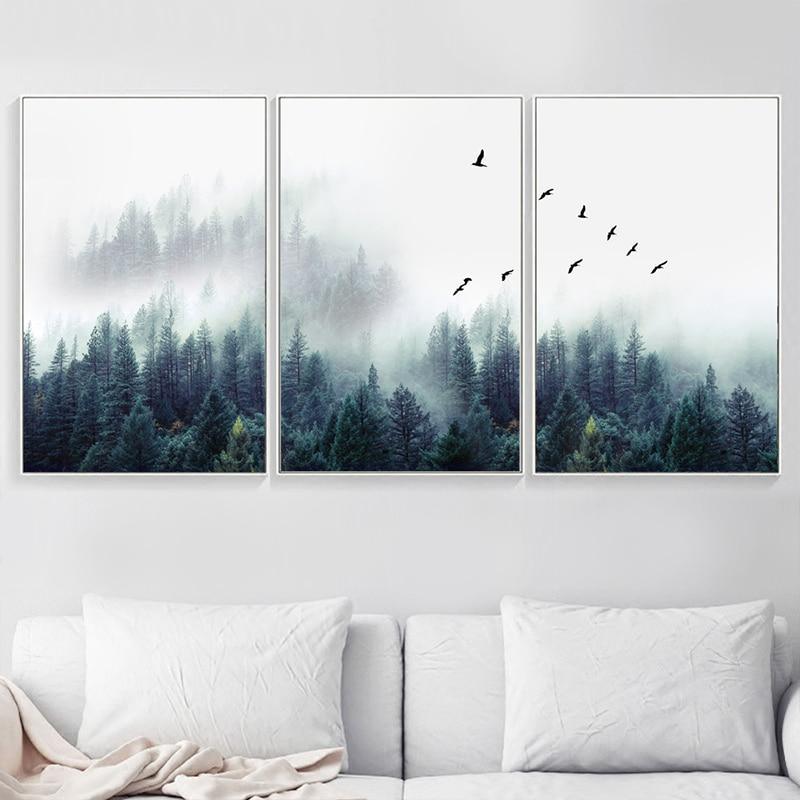 Junips | 3-piece Nordic Forest Landscape Wall Art