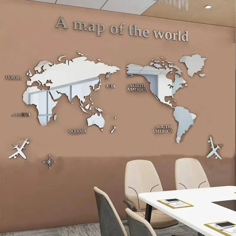 Junips | 3D World Map Wall Sticker