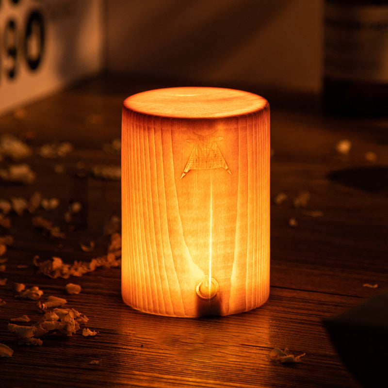 Junips | Table Lamp with Touch Control Wood Finish