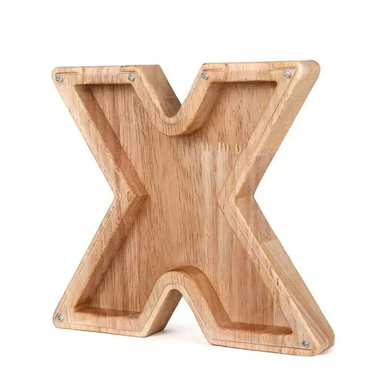 Junips | Wooden Alphabet Letters 'Initial' Piggy Bank