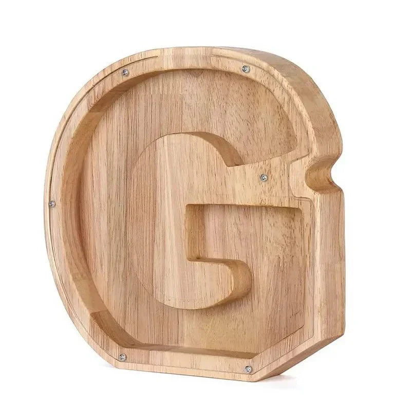 Junips | Wooden Alphabet Letters 'Initial' Piggy Bank