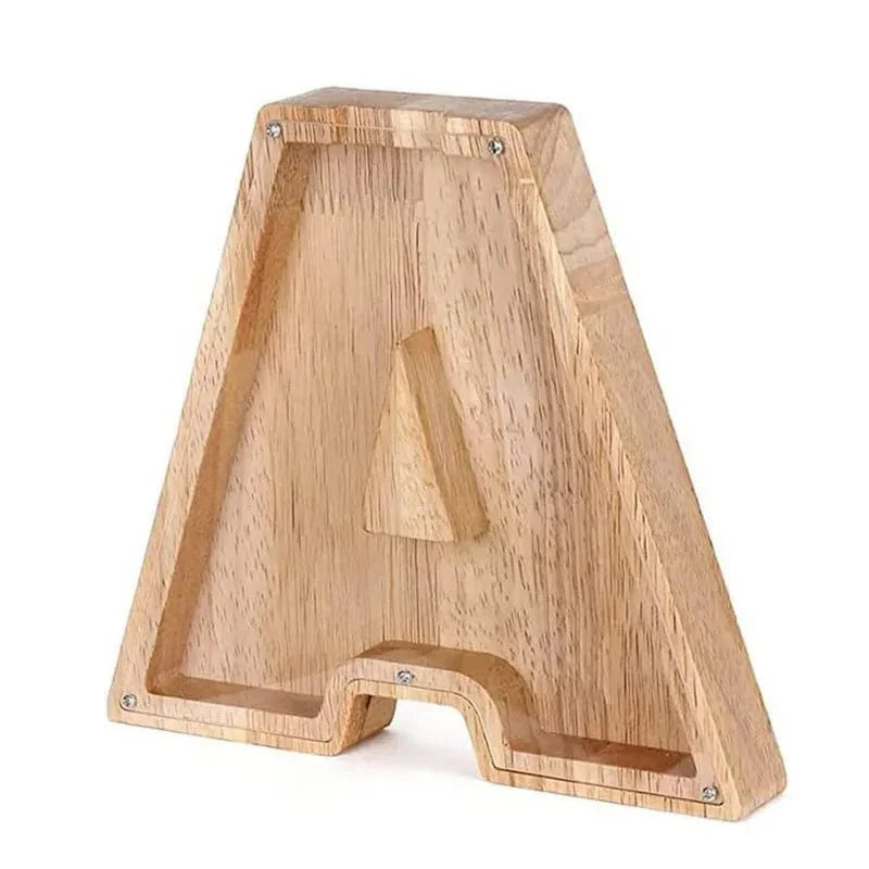 Junips | Wooden Alphabet Letters 'Initial' Piggy Bank