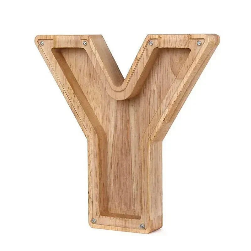 Junips | Wooden Alphabet Letters 'Initial' Piggy Bank