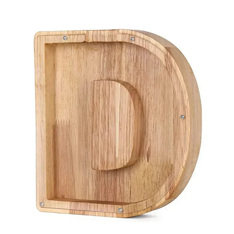 Junips | Wooden Alphabet Letters 'Initial' Piggy Bank