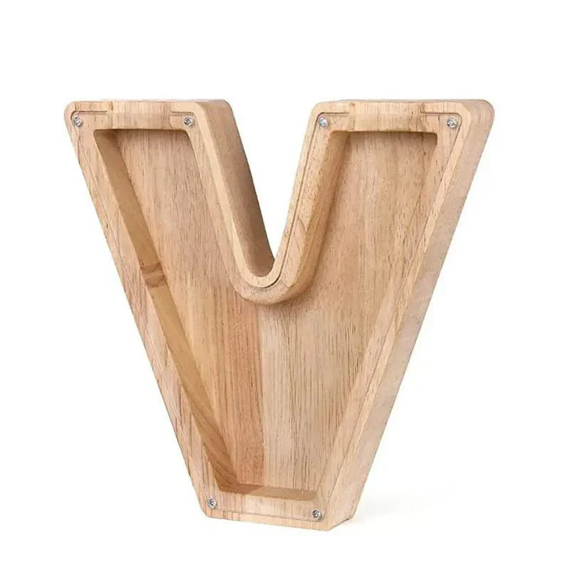 Junips | Wooden Alphabet Letters 'Initial' Piggy Bank