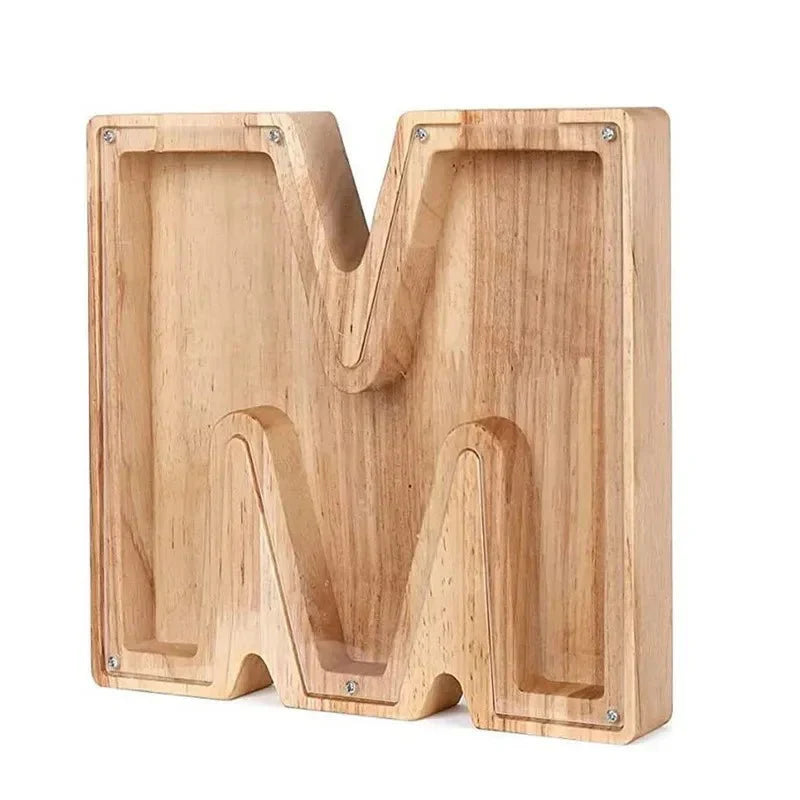 Junips | Wooden Alphabet Letters 'Initial' Piggy Bank