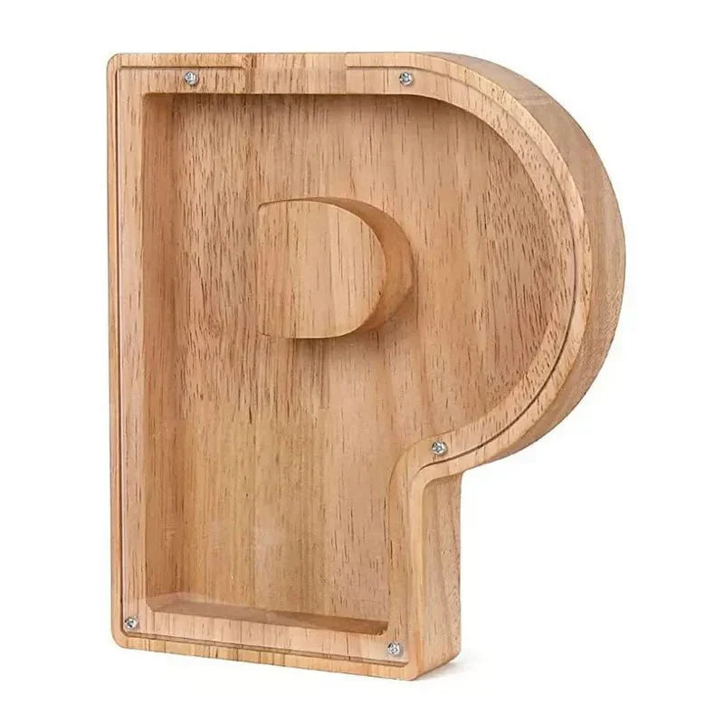 Junips | Wooden Alphabet Letters 'Initial' Piggy Bank