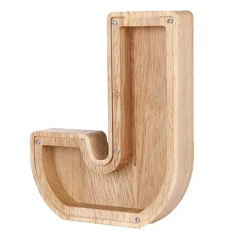 Junips | Wooden Alphabet Letters 'Initial' Piggy Bank