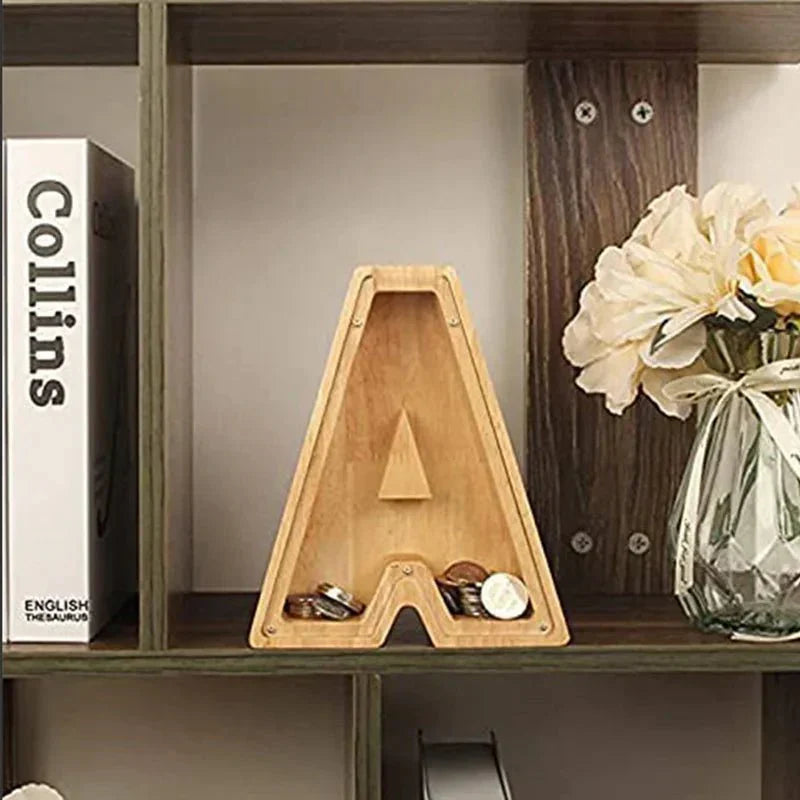 Junips | Wooden Alphabet Letters 'Initial' Piggy Bank