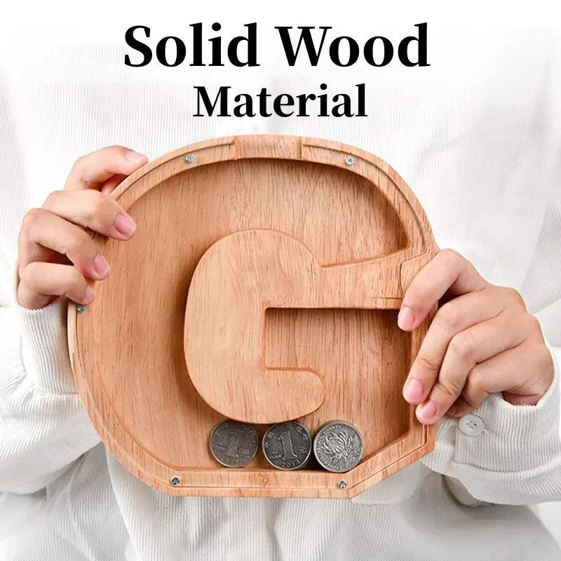 Junips | Wooden Alphabet Letters 'Initial' Piggy Bank