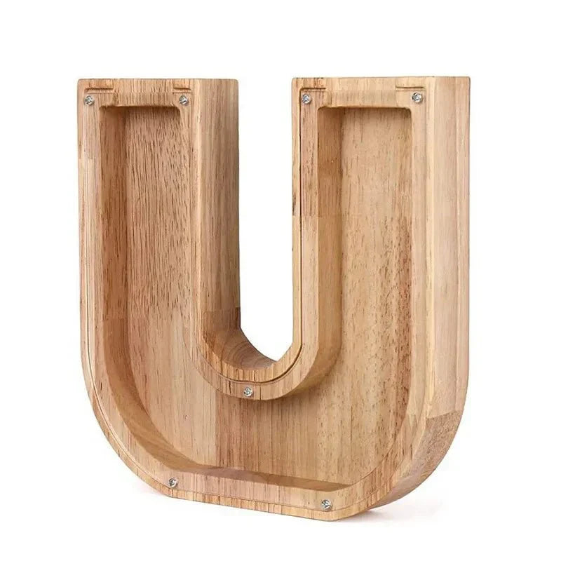 Junips | Wooden Alphabet Letters 'Initial' Piggy Bank