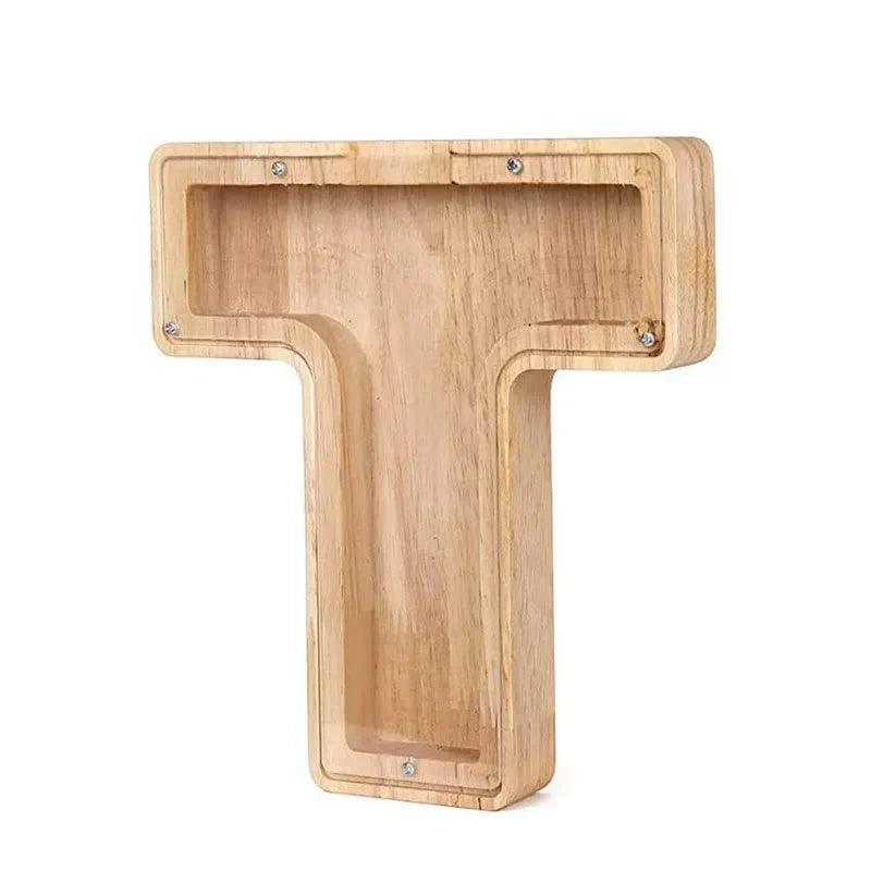 Junips | Wooden Alphabet Letters 'Initial' Piggy Bank