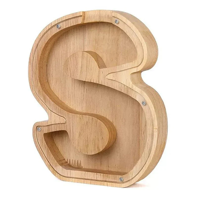 Junips | Wooden Alphabet Letters 'Initial' Piggy Bank
