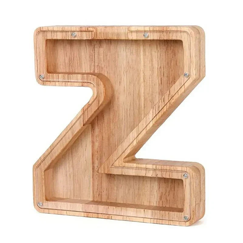 Junips | Wooden Alphabet Letters 'Initial' Piggy Bank