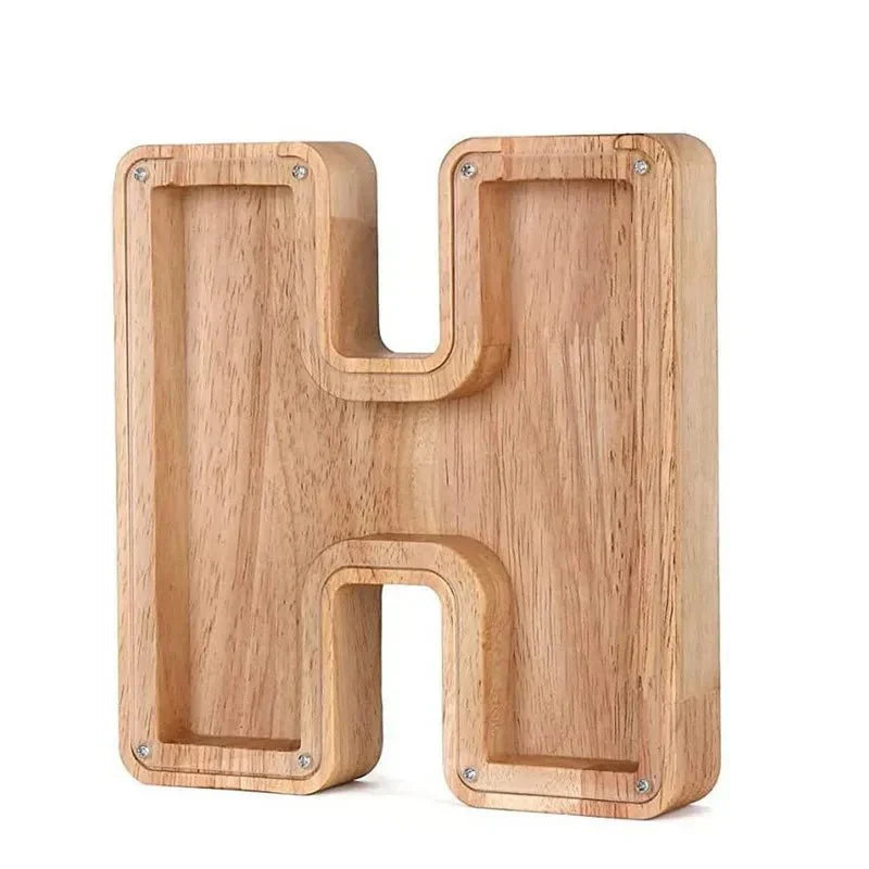 Junips | Wooden Alphabet Letters 'Initial' Piggy Bank