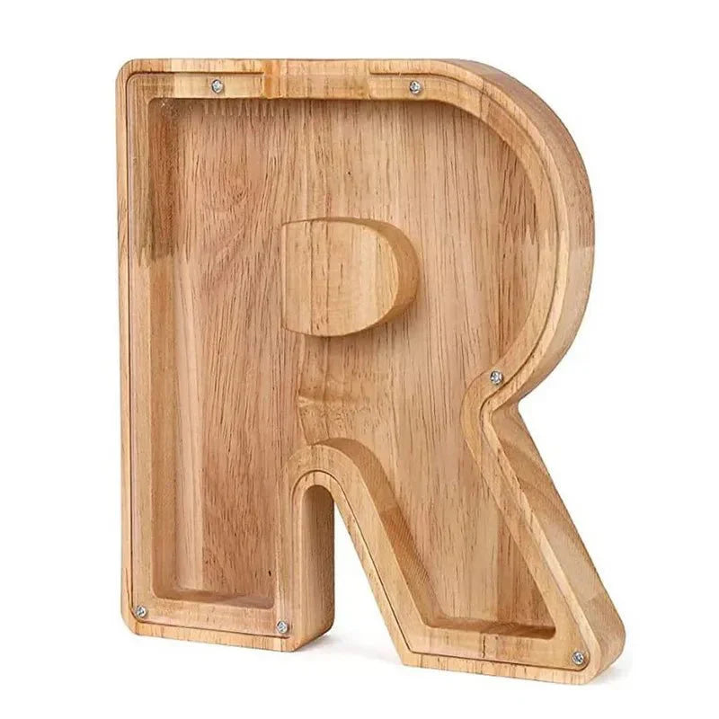 Junips | Wooden Alphabet Letters 'Initial' Piggy Bank