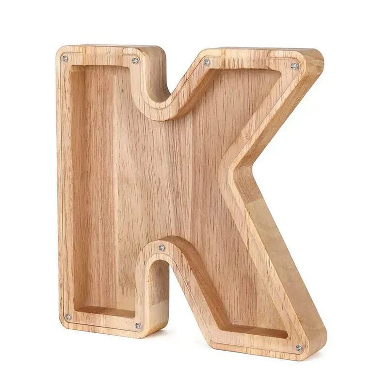 Junips | Wooden Alphabet Letters 'Initial' Piggy Bank
