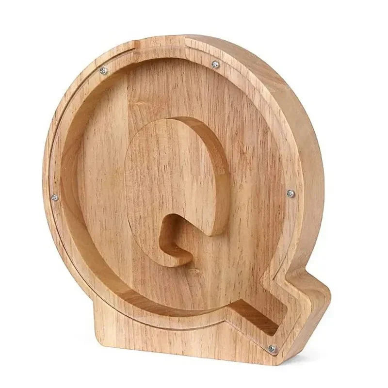 Junips | Wooden Alphabet Letters 'Initial' Piggy Bank